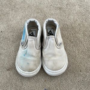 Toddler white (stained) Vans size 8